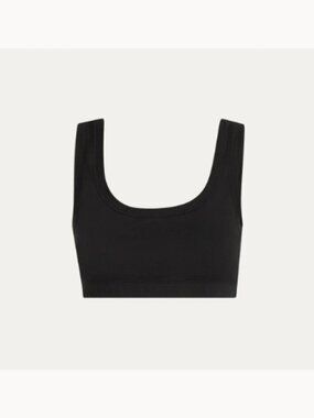 Brunello Cucinelli NWT Rib Cropped Tank (ORIG. $390) (SIZE LARGE) (BLACK)